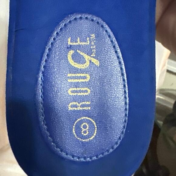 Rouge Helium Mellow-01 blue slippers with sandal type bottoms. Womens size 8 - Picture 8 of 12